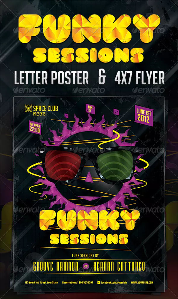 Funky Sessions Poster & Flyer