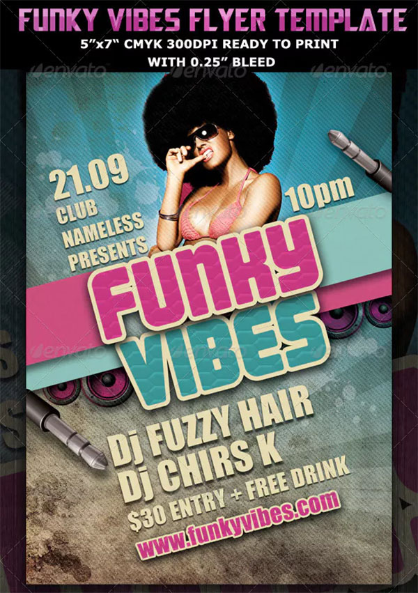 Funky Vibes Party Club Flyer Template
