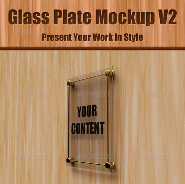 Glass Plate Mockup Template