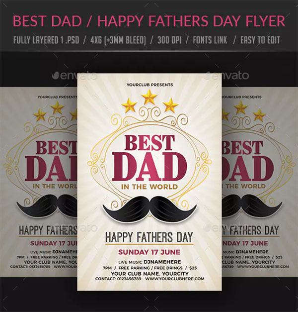 Happy Fathers Day Flyer Design