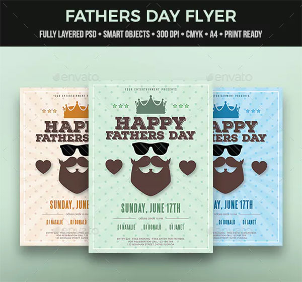 Happy Fathers Day Flyer Template