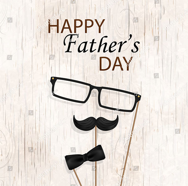 Happy Fathers Day Vector Template