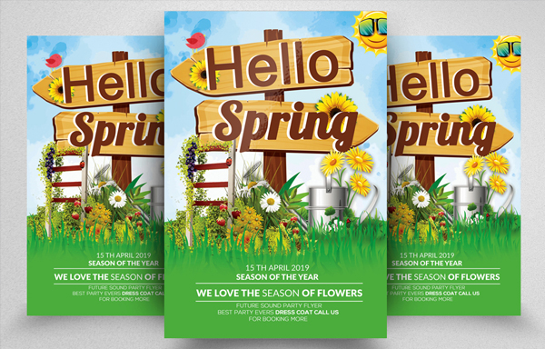 Hello Spring Flyer Template