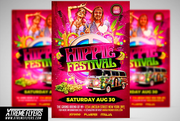 Hippie Flyer Template