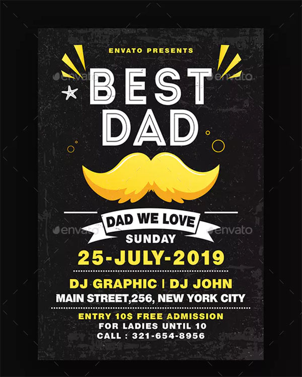 I Love You Dad Fathers Day Flyer