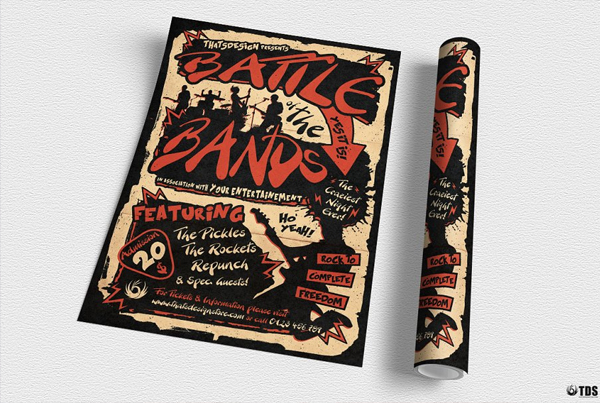 Indie Music Band Tour Flyer Template