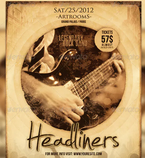 Indie Rock Band Flyer and Poster Template