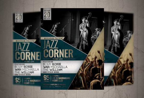 Jazz Music Event Flyer Template