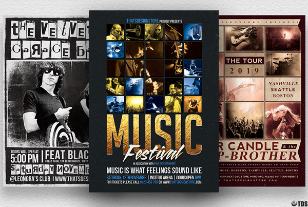 Live Band Festival Flyers Bundle