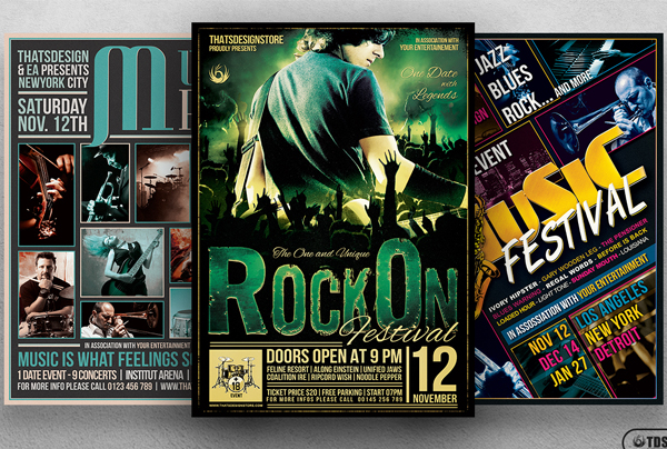 Live Band Flyers Bundle Template