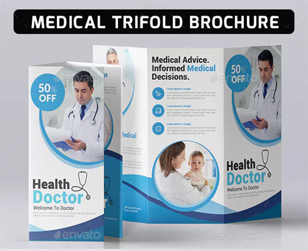 Medical Trifold Brochure PSD Design