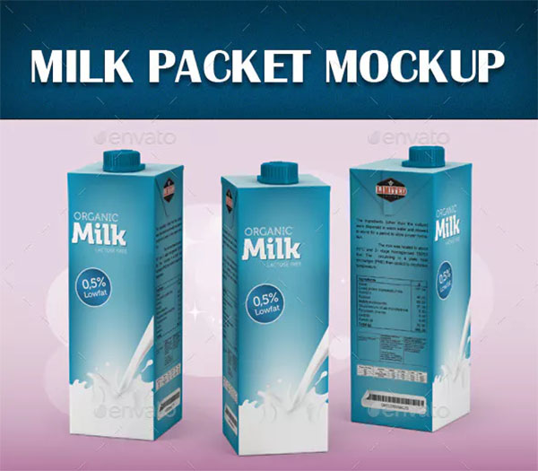 Milk Packet Mockup