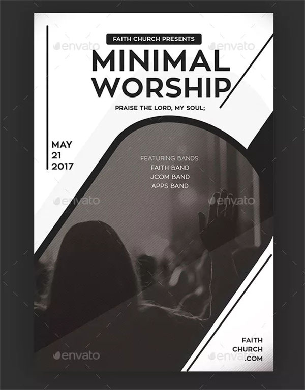 Minimal Worship Flyer Template