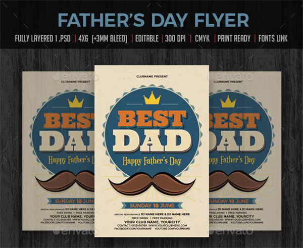 Modern Fathers Day Flyer