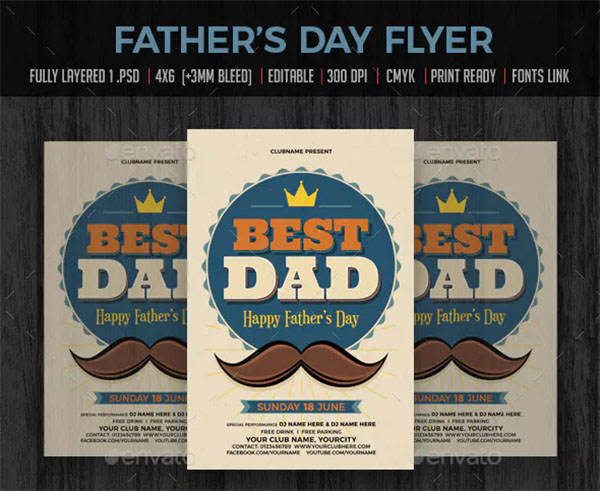 Modern Fathers Day Flyer