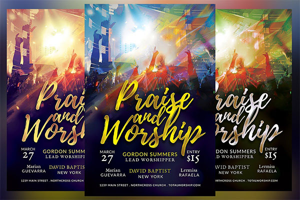 PSD Praise and Worship Flyer