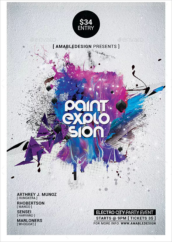 Paint Explosion Flyer and Poster