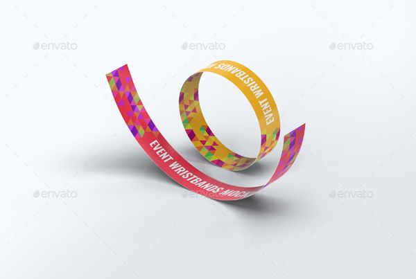 Photorealistic Event Wristbands Mock-Up
