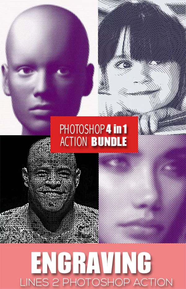 Photoshop 4in1 Actions Bundle