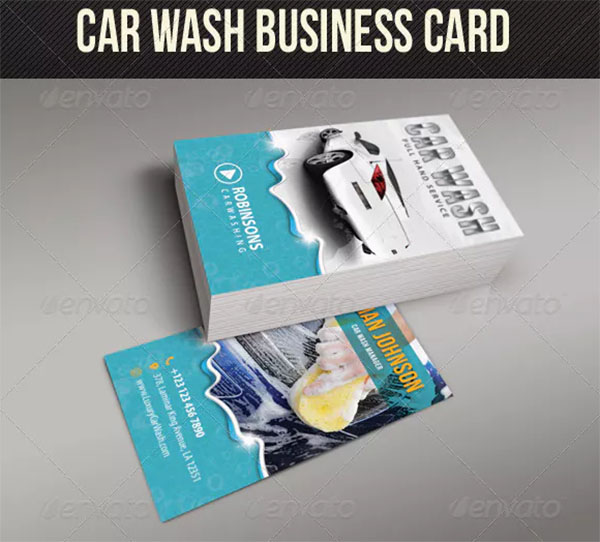 Photoshop Car Wash Business Card