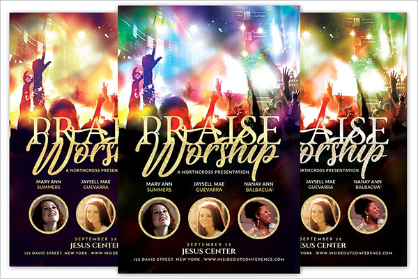 Praise Worship Church Flyer