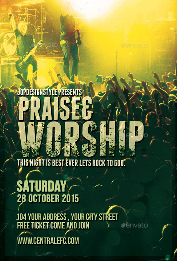 Praise and Worship Flyer Template