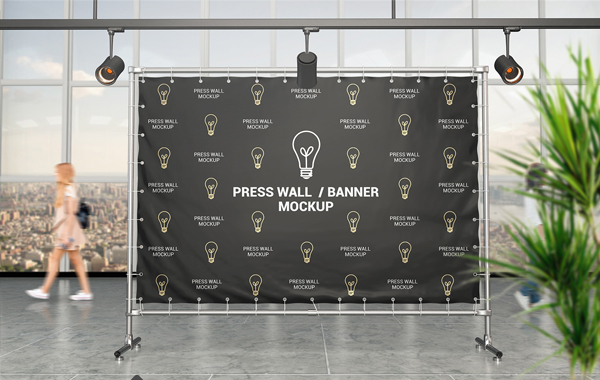 Press Wall Banner Mockup