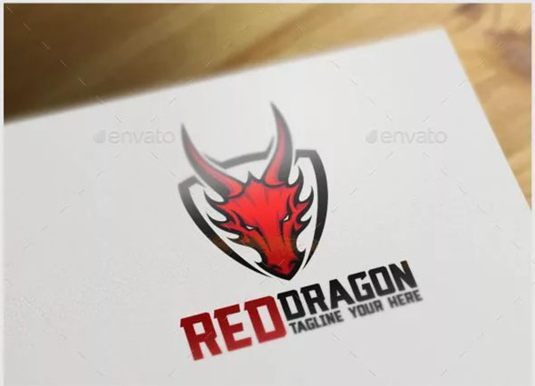 Red Dragon Logo Template
