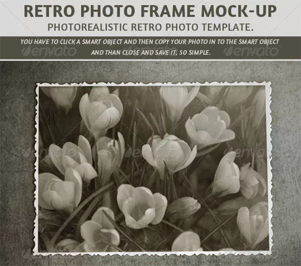 Retro Photo Frame Mock-Up