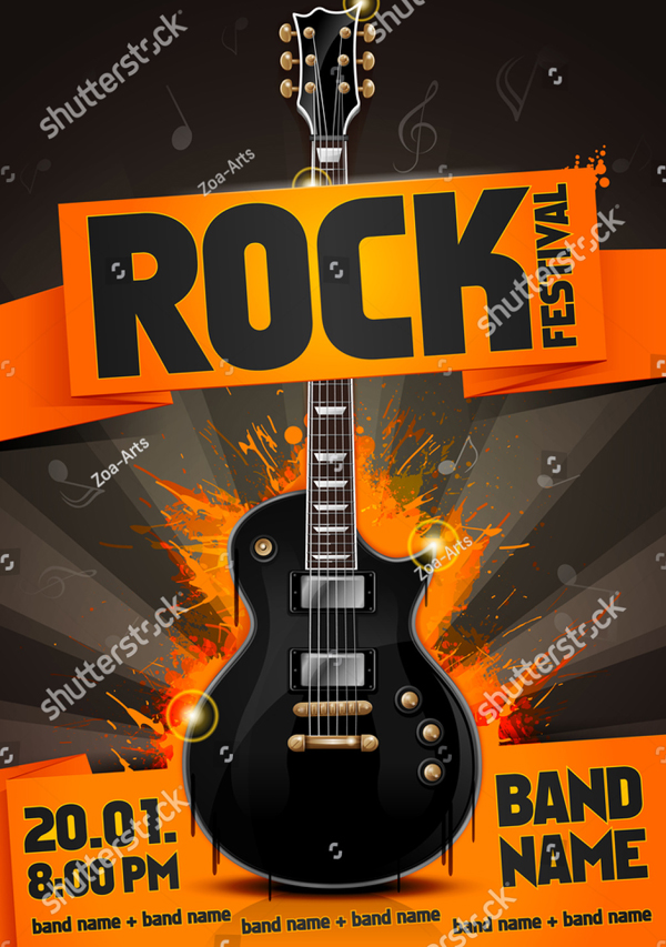 Rock Festival Flyer Design Template