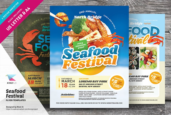 Seafood Festival Flyer Templates