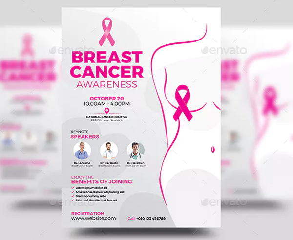 Simple Breast Cancer Awareness Flyer