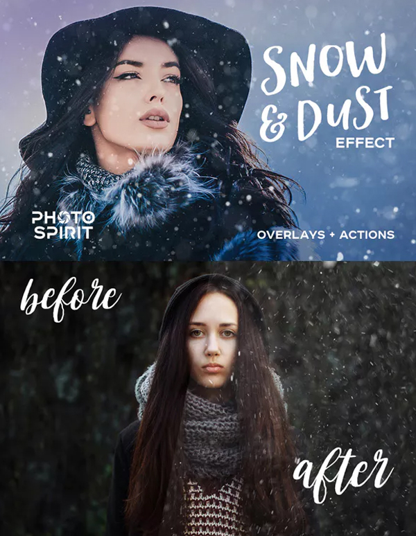 Snow & Dust Effect Photoshop Overlays