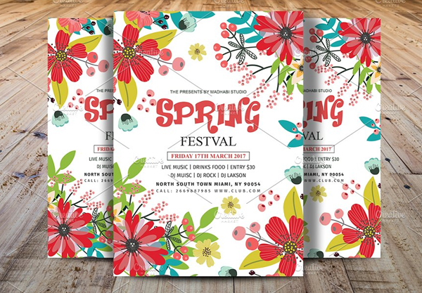 Spring Festival Printable Flyer Template