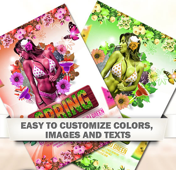 Spring Free PSD Flyer Template