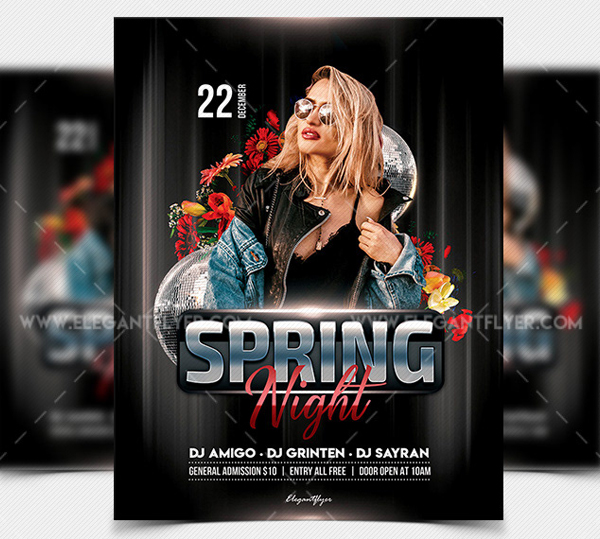Spring Night Free Download Flyer Template