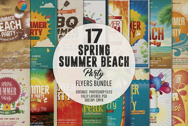Spring Summer Party Flyers Bundle