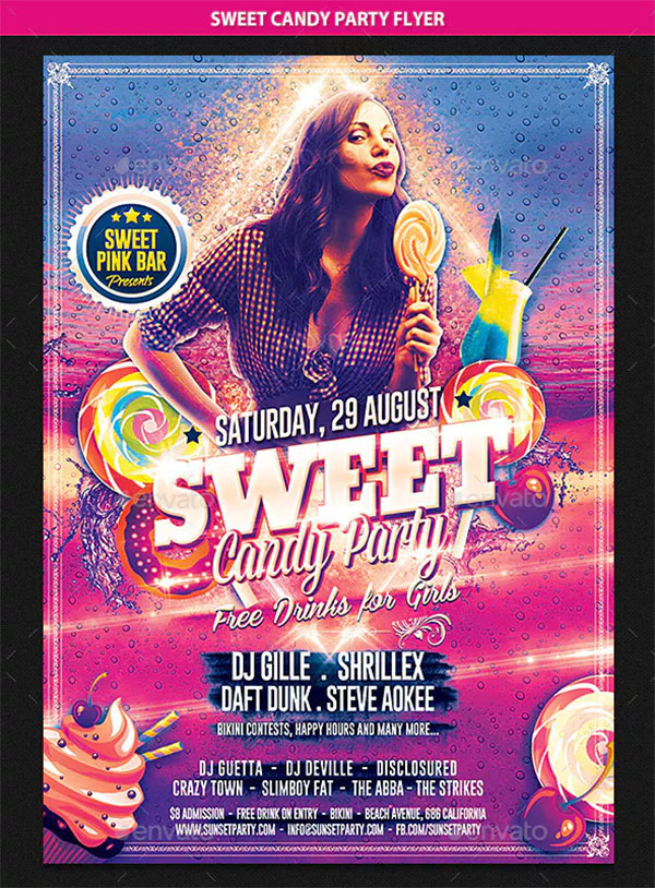 Sweet Candy Party Flyer