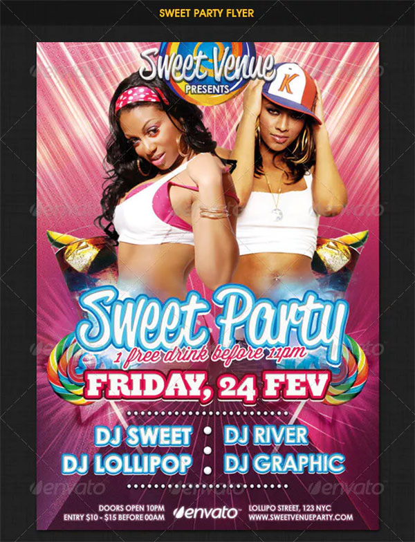 Sweet Dance Party Flyer