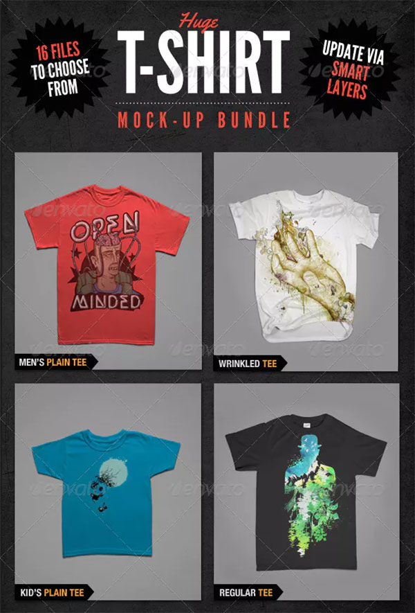 T-Shirt Mockups Bundle Pack