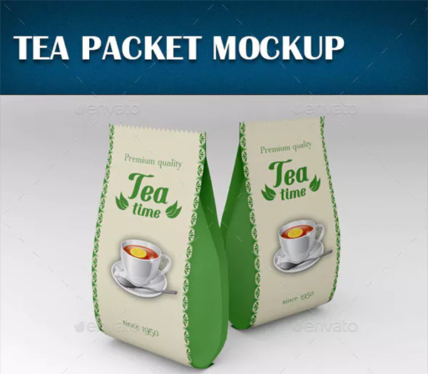 Tea Packet Mockup
