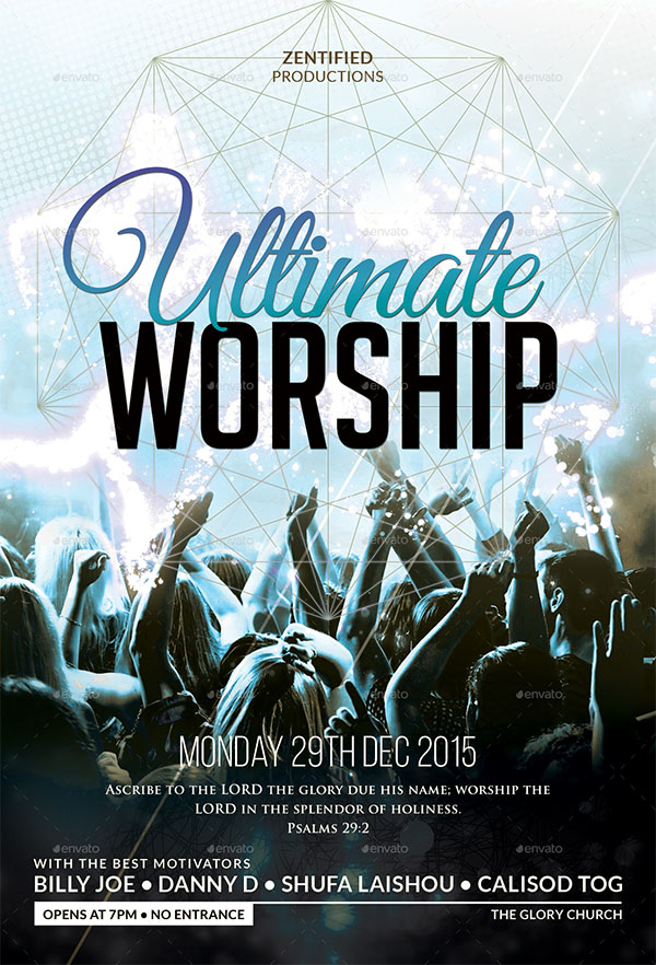 Ultimate Worship Flyer Design