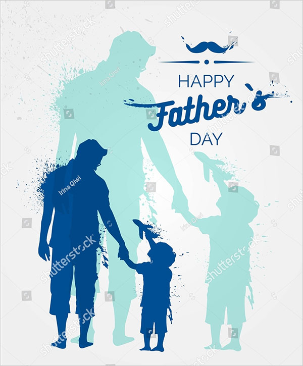 Vector Happy Fathers Day Flyer