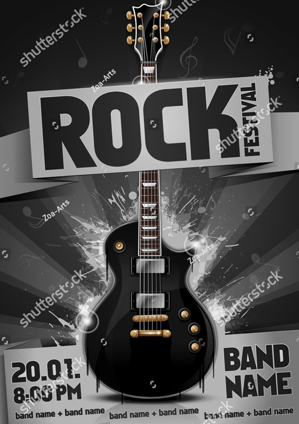 Vector Rock Festival Flyer Design Template