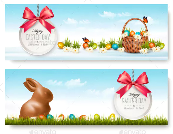 Vector Two Easter Banners
