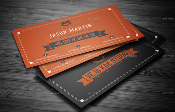 Vintage Business Card PSD Template