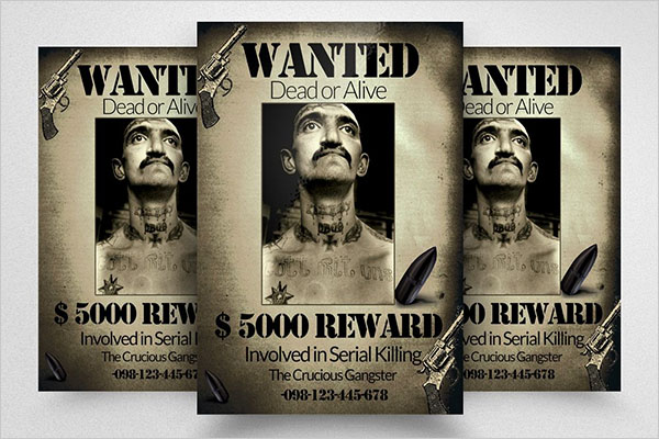 Vintage Wanted Poster and Flyer Template