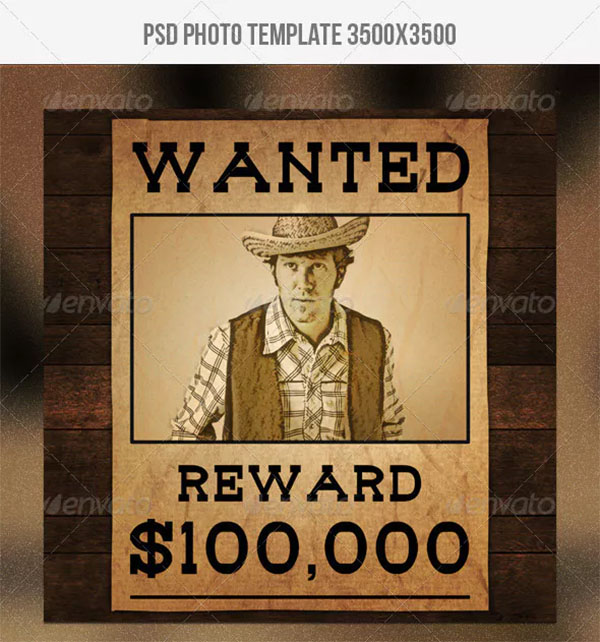 Wanted Poster Photo Template
