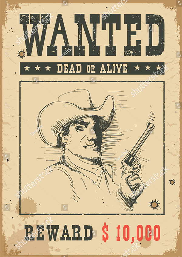 Wanted Poster Vector Background