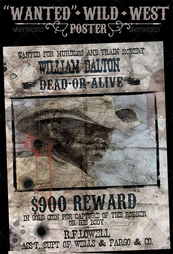 Wanted Poster Wild West Style